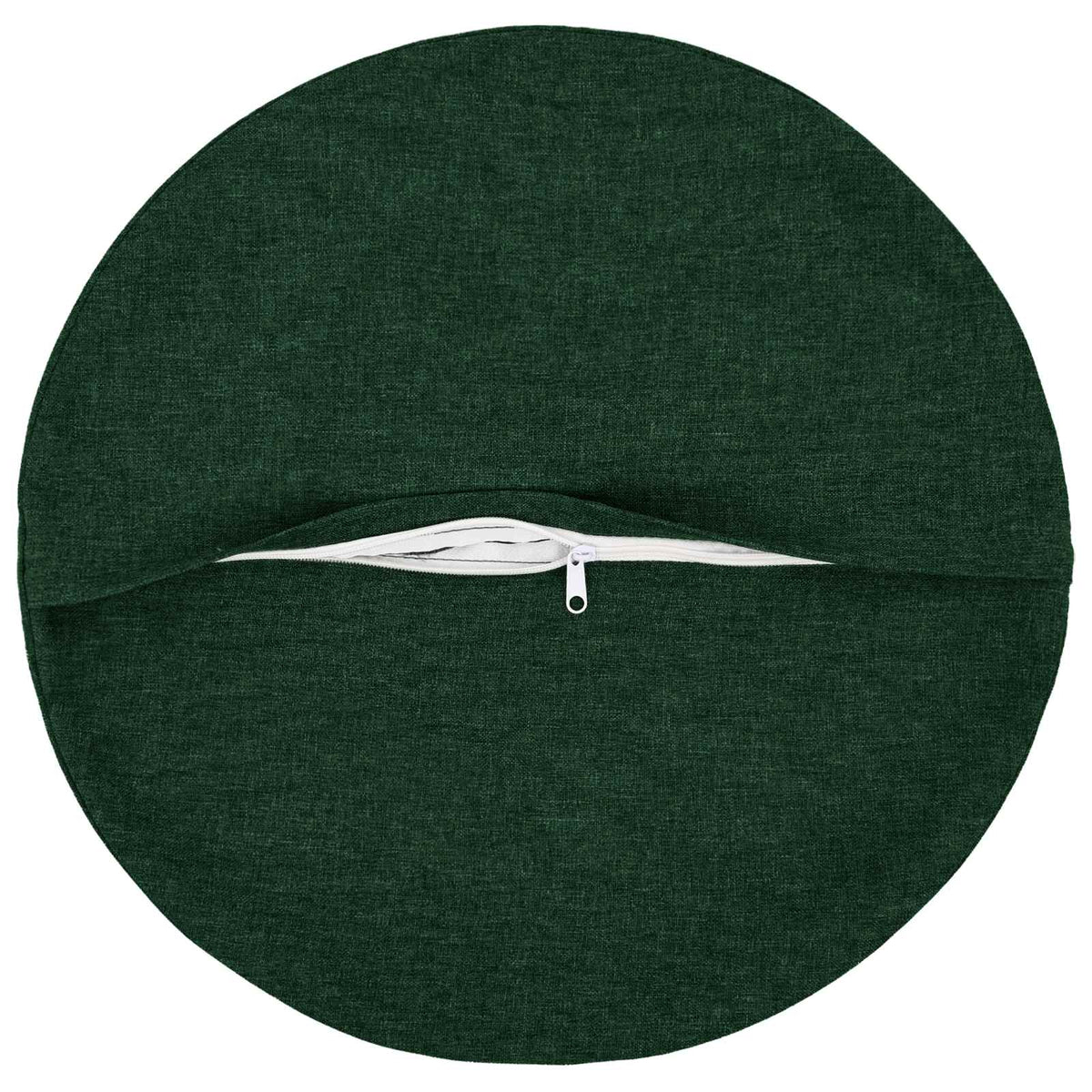 Cushion Cover 6 pcs HEERLEN Dark Green Ø 40 cm Fabric