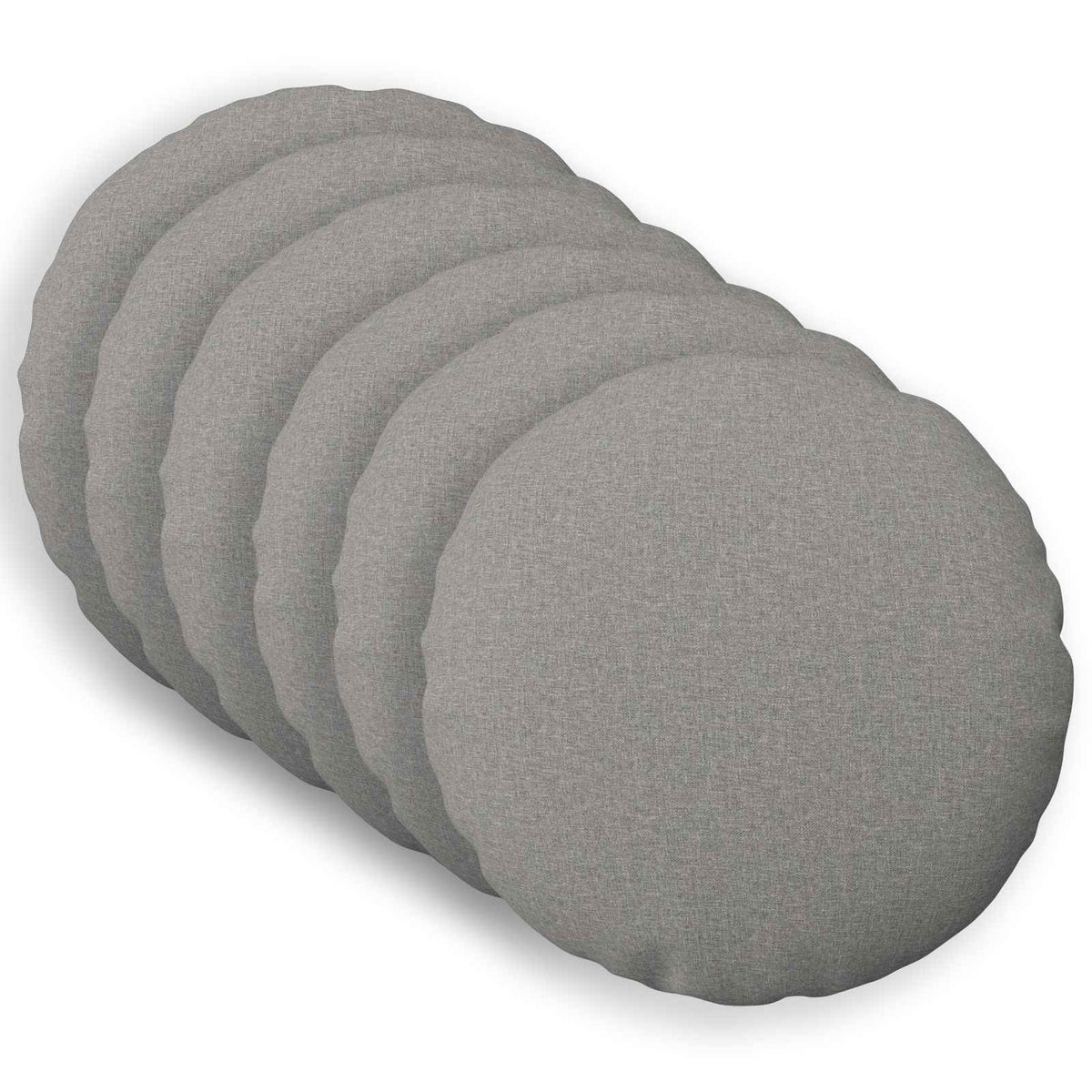 Cushion Cover 6 pcs HEERLEN Cloud Grey Ø 40 cm Fabric