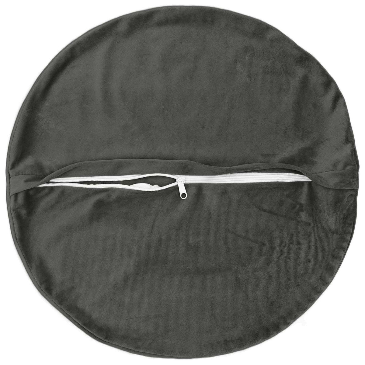 Cushion Cover 6 pcs HEERLEN Dark Grey Ø 40 cm Velvet