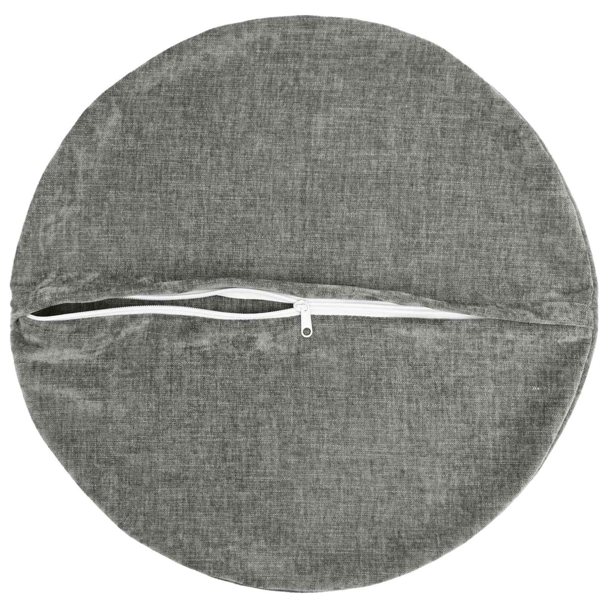 Cushion Cover 6 pcs HEERLEN Dark Grey Ø 40 cm Chenille Fabric