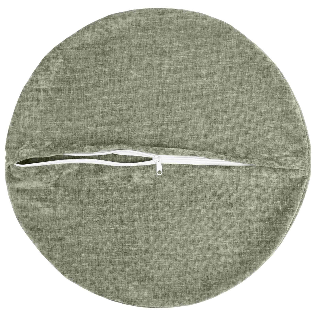 Cushion Cover 2 pcs HEERLEN Green Ø 40 cm Chenille Fabric