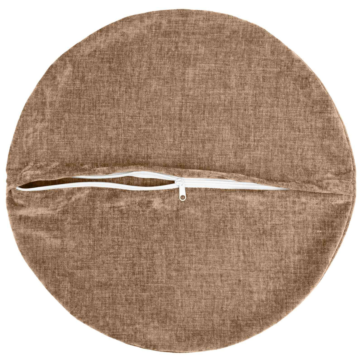Cushion Cover 6 pcs HEERLEN Brown Ø 40 cm Chenille Fabric