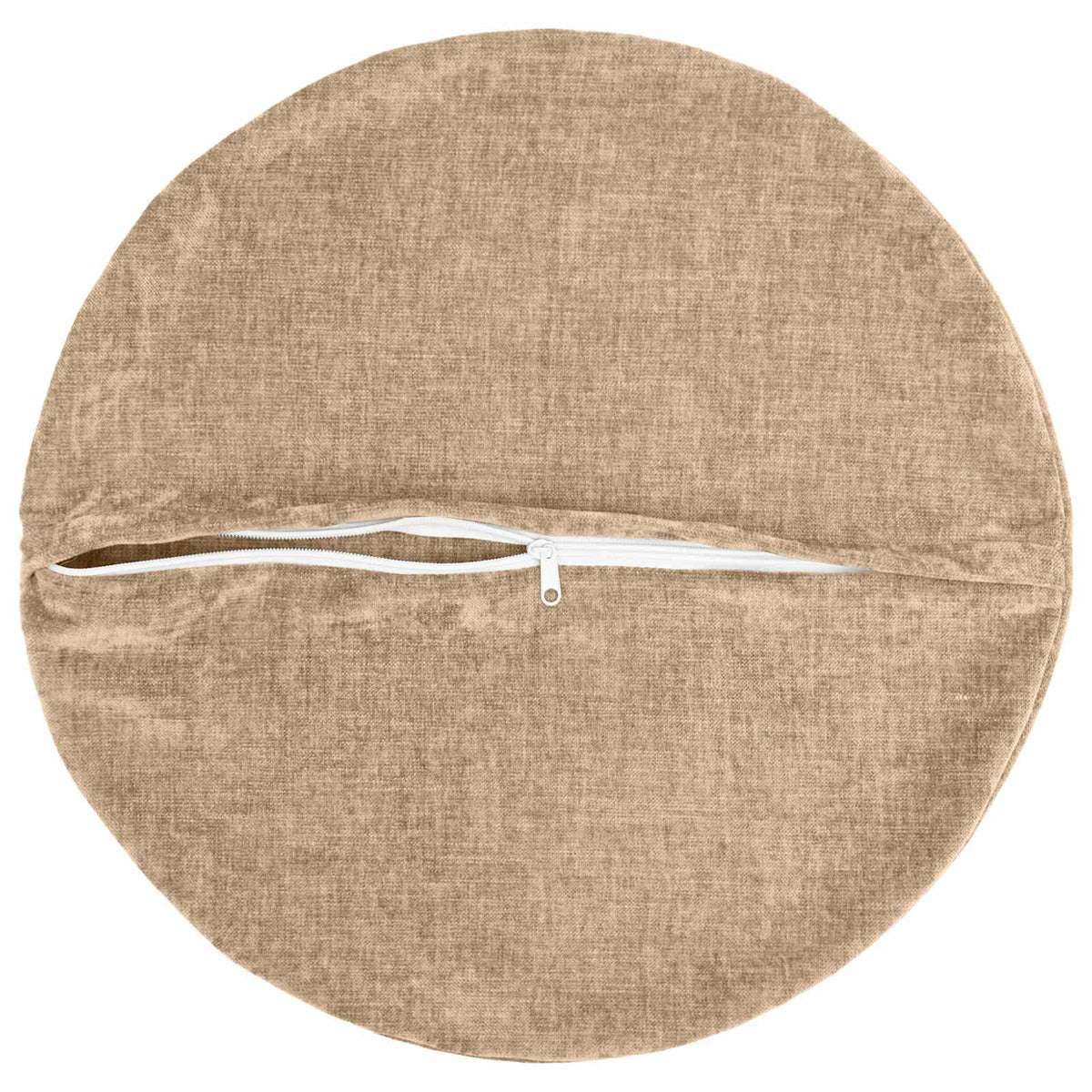 Cushion Cover 2 pcs HEERLEN Taupe Ø 40 cm Chenille Fabric