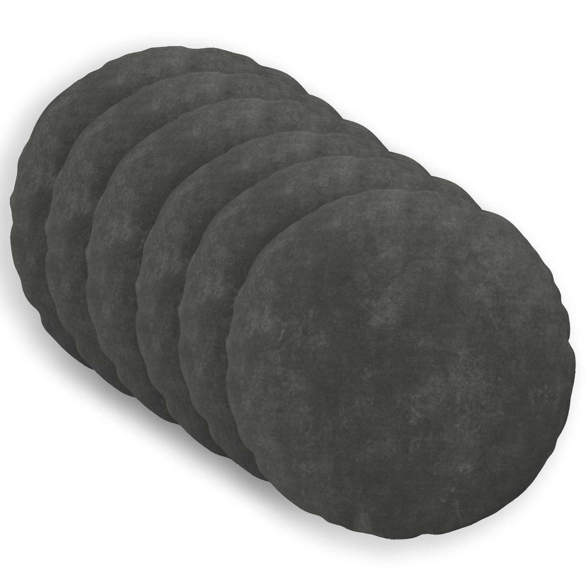 Cushion Cover 6 pcs HEERLEN Anthracite Ø 40 cm