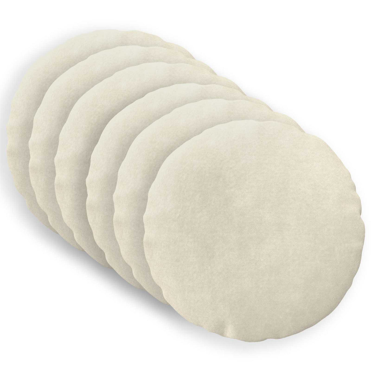 Cushion Cover 6 pcs HEERLEN Cream Ø 40 cm Microfiber Fleece