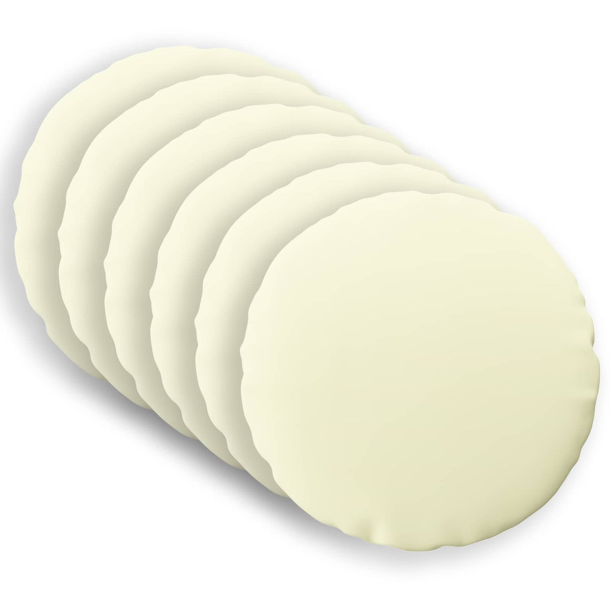 Cushion Cover 6 pcs HEERLEN Cream Ø 40 cm Polyester