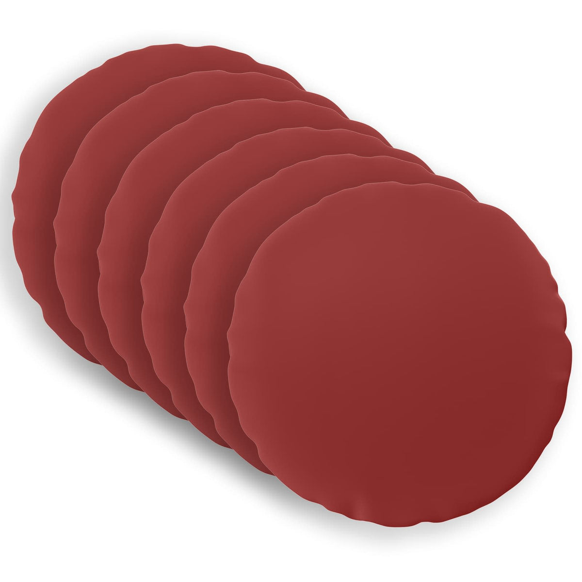 Cushion Cover 6 pcs HEERLEN Wine Red Ø 40 cm Polyester