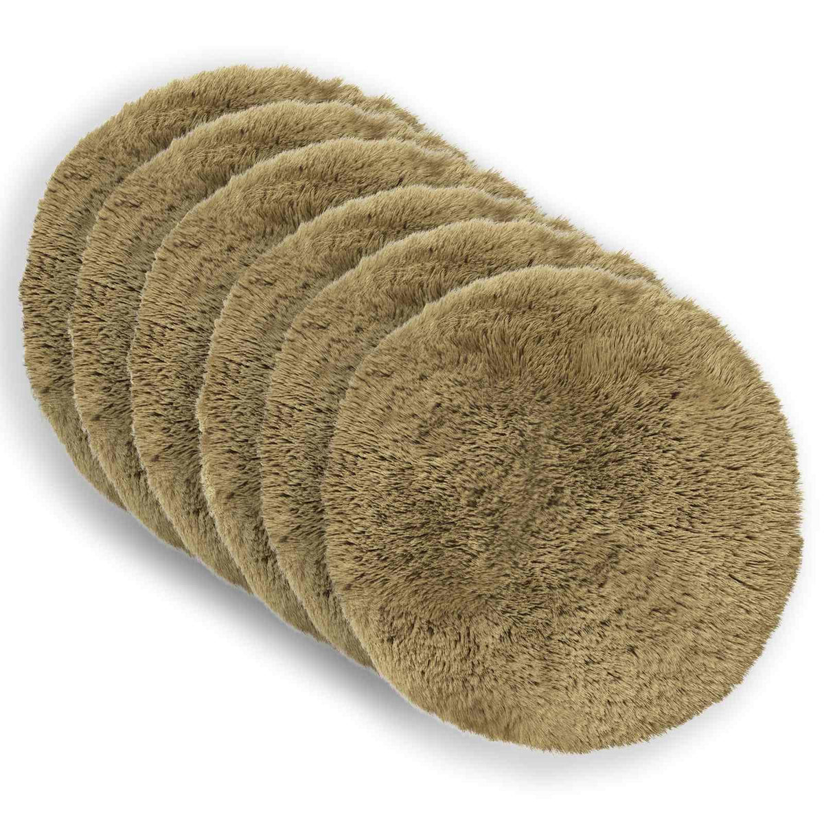 Cushion Cover 6 pcs HEERLEN Light Green Ø 40 cm PV Fleece