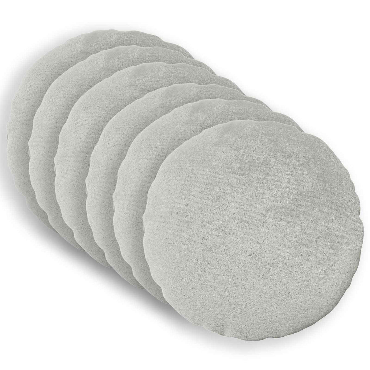 Cushion Cover 6 pcs HEERLEN Light Grey Dia. 40 cm Flannel