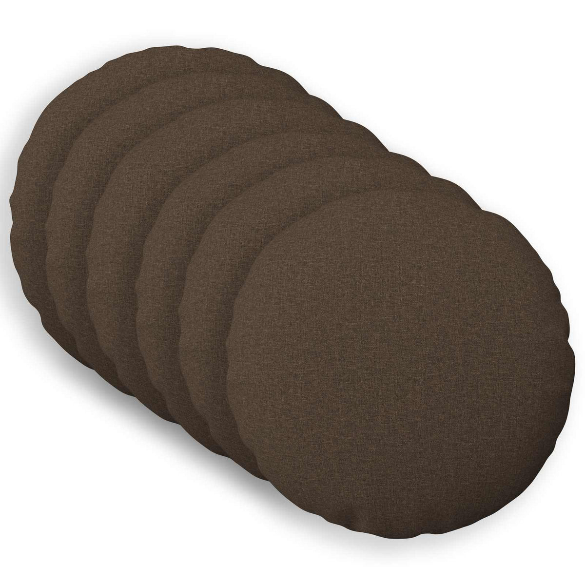 Cushion Cover 6 pcs HEERLEN Taupe Ø 50 cm Fabric
