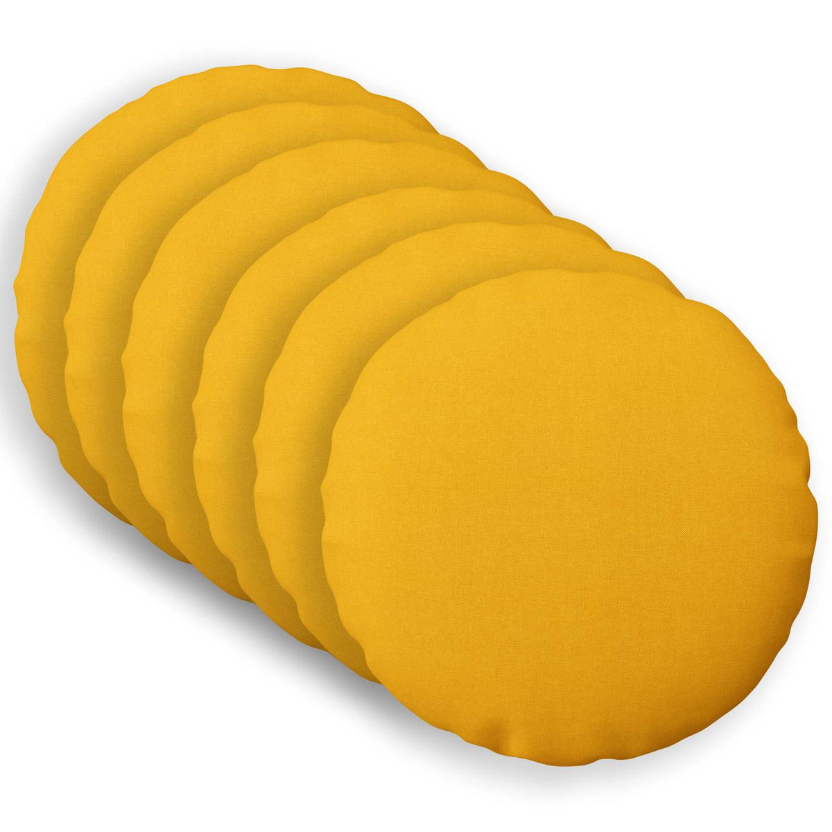 Cushion Cover 6 pcs HEERLEN Light Yellow Ø 50 cm Fabric