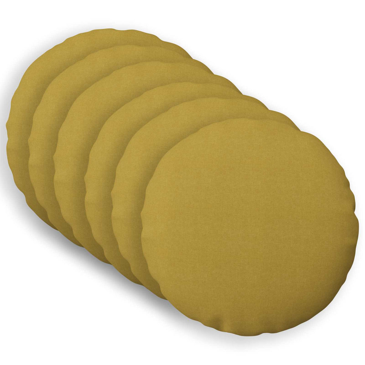 Cushion Cover 6 pcs HEERLEN Light Green Ø 50 cm Fabric