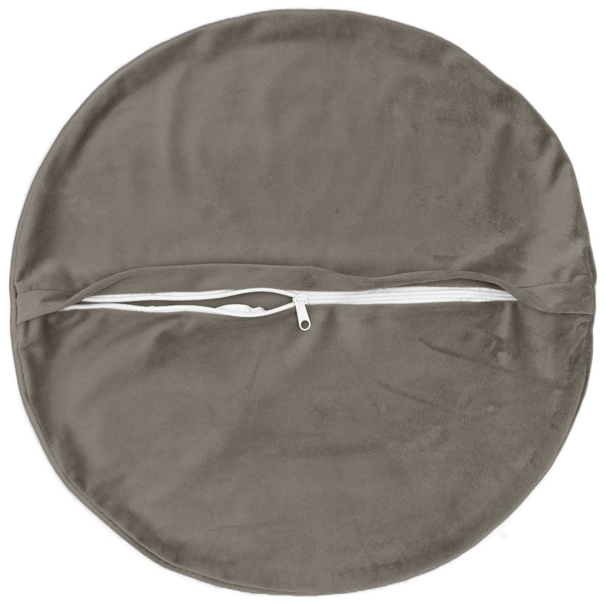 Cushion Cover 6 pcs HEERLEN Light Grey Ø 50 cm Velvet