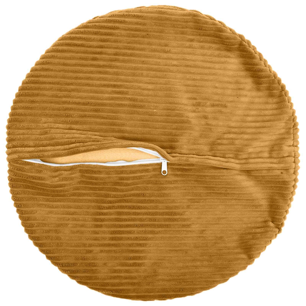 Cushion Cover 2 pcs HEERLEN Yellow Dia. 50 cm Corduroy