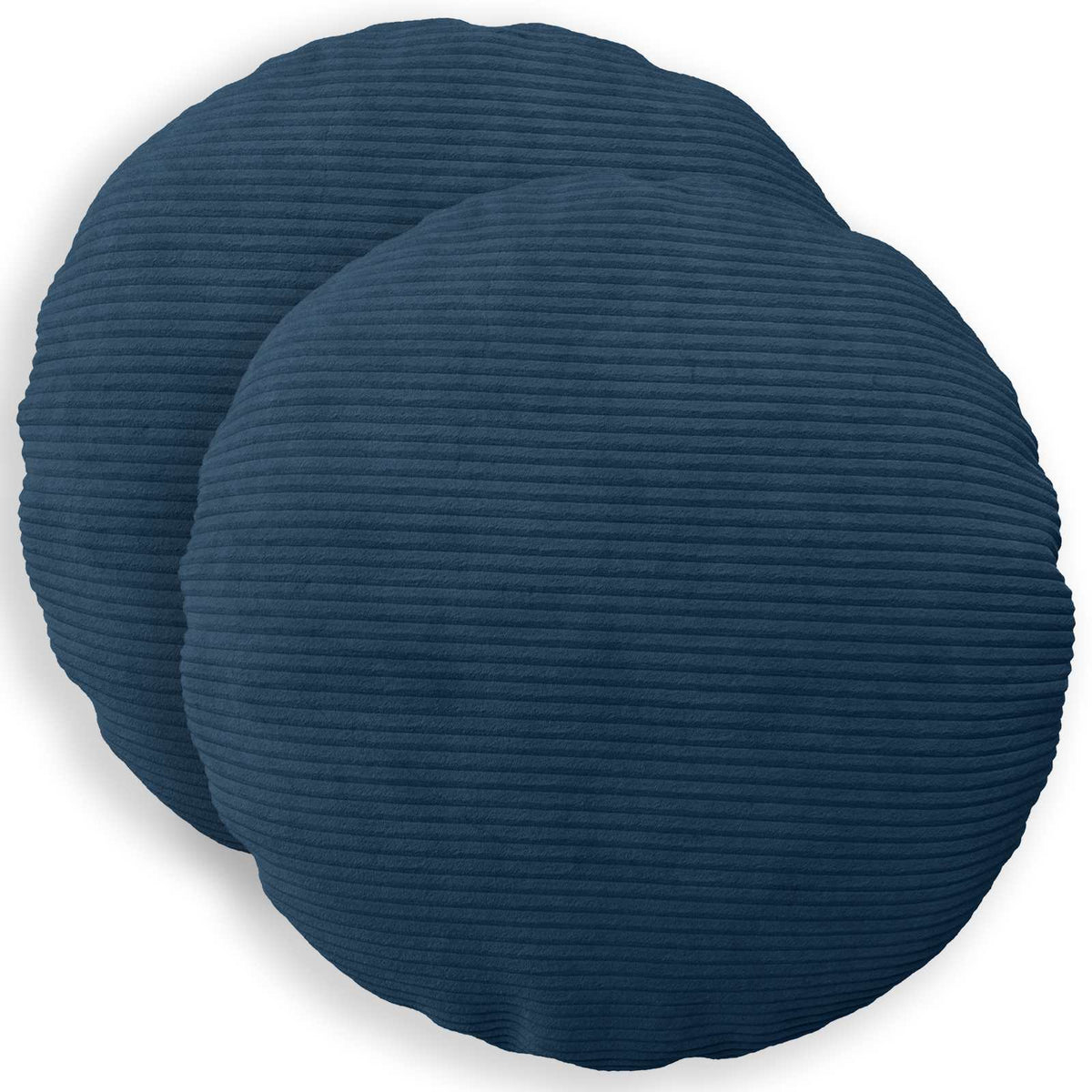 Cushion Cover 2 pcs HEERLEN Navy Blue Ø 50 cm Corduroy