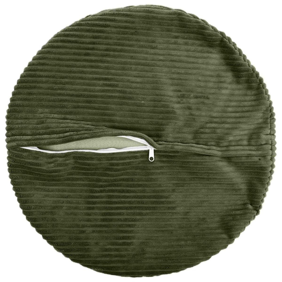 Cushion Cover 2 pcs HEERLEN Green Ø 50 cm Corduroy