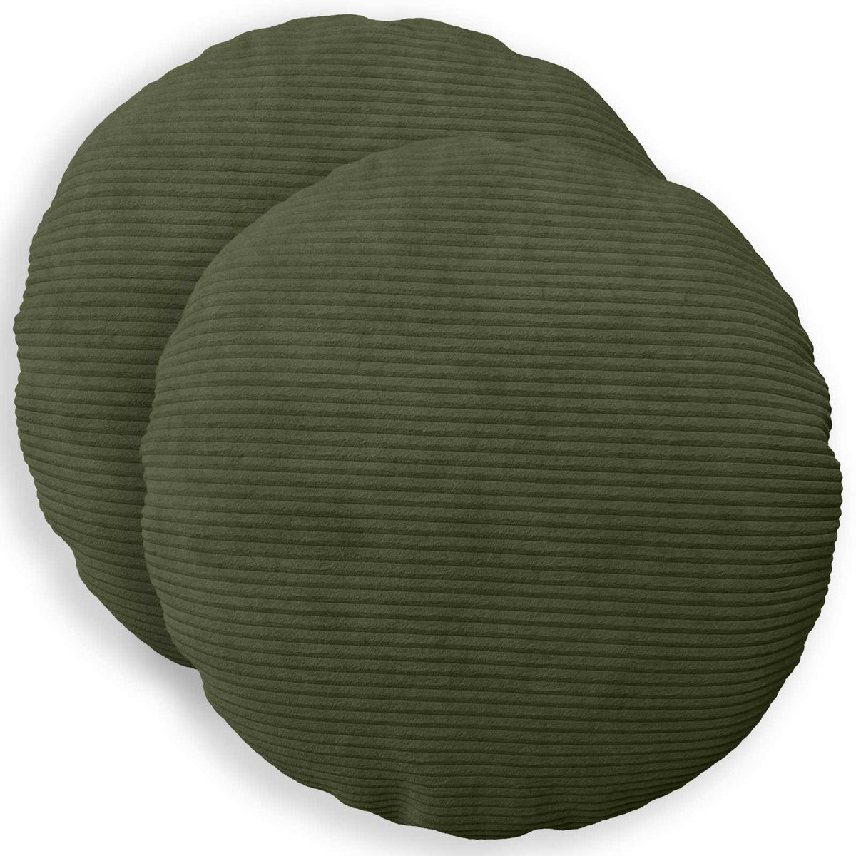 Cushion Cover 2 pcs HEERLEN Green Ø 50 cm Corduroy