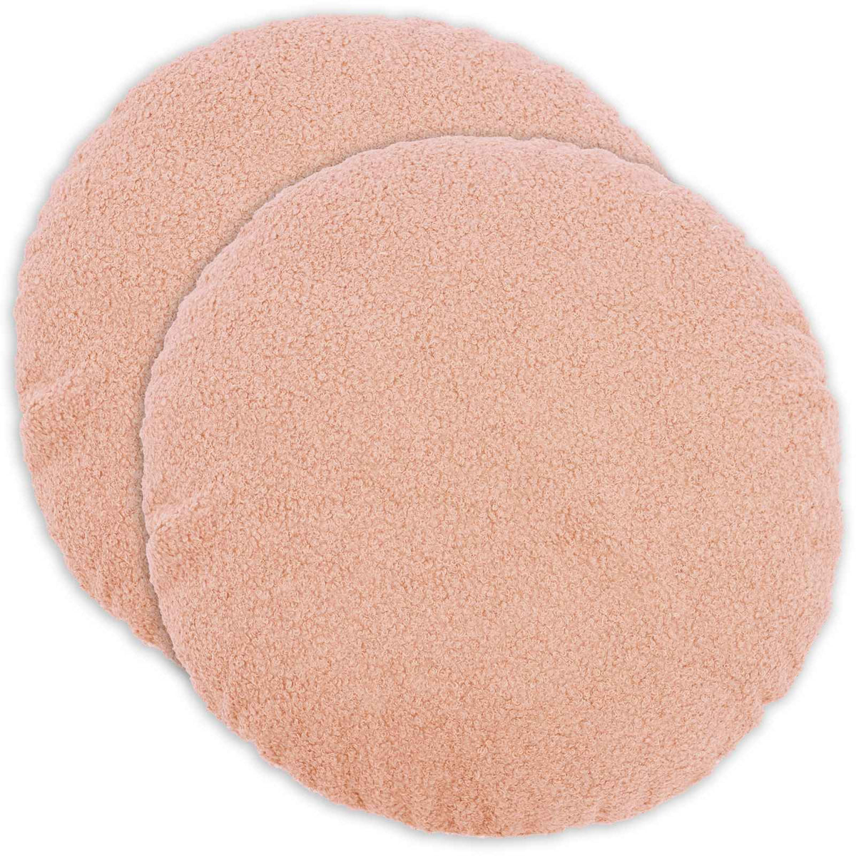 Cushion Cover 2 pcs HEERLEN Pink Ø 50 cm Bouclé