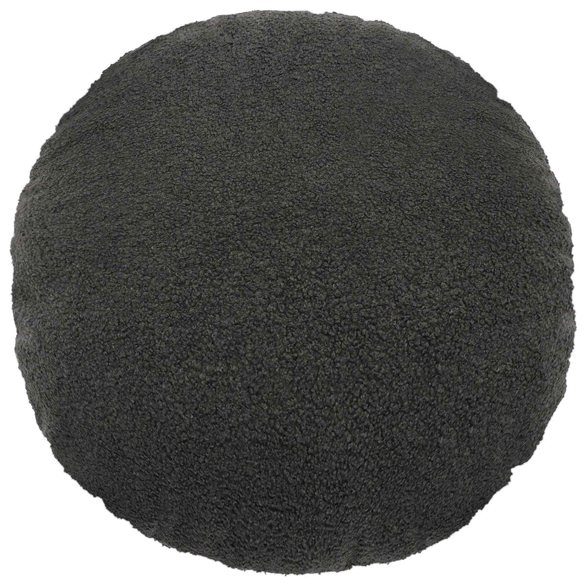 Cushion Cover 2 pcs HEERLEN Dark Grey Ø 50 cm Bouclé