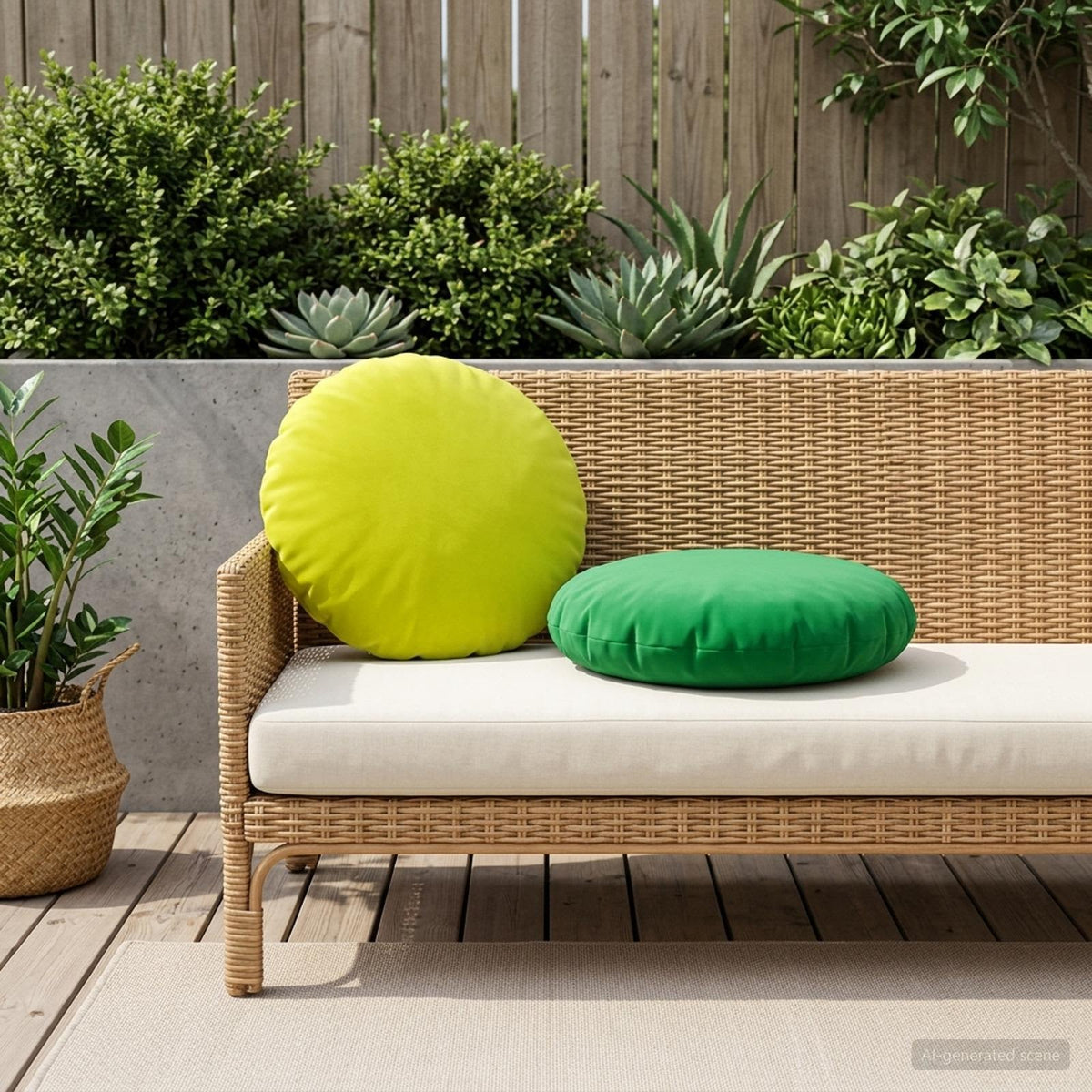 Cushion Cover 6 pcs HEERLEN Green Ø 50 cm Polyester