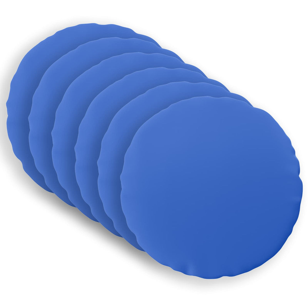 Cushion Cover 6 pcs HEERLEN Royal Blue Ø 50 cm Polyester