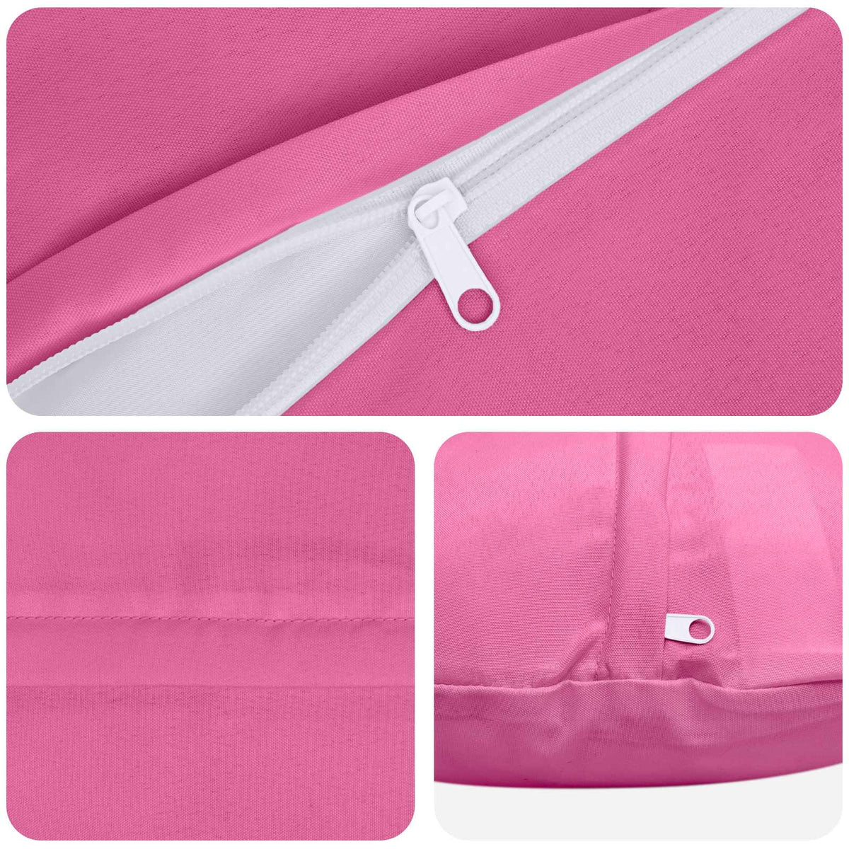 Cushion Cover 6 pcs HEERLEN Pink Ø 50 cm Polyester