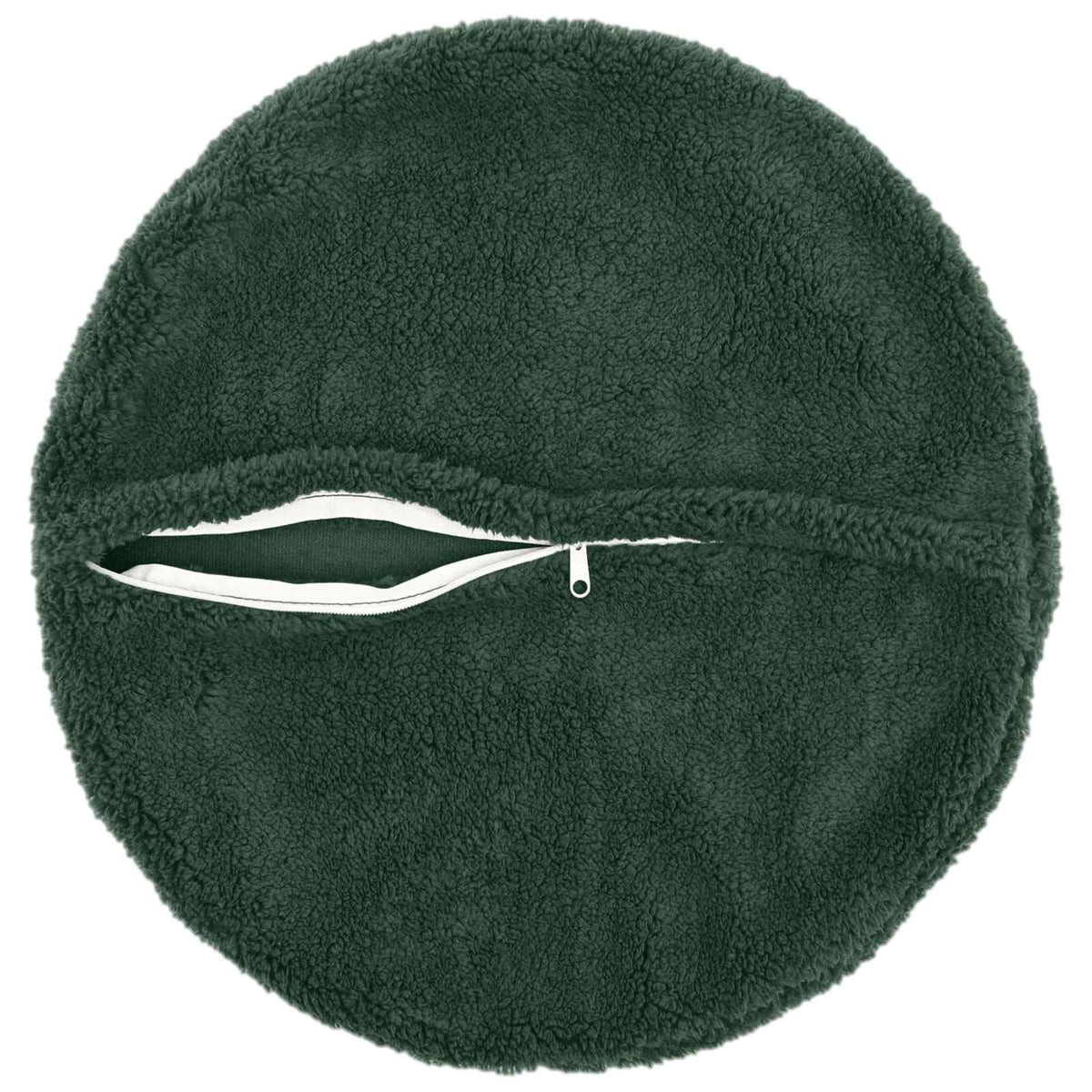 Cushion Cover 6 pcs HEERLEN Dark Green Dia. 50 cm Bouclé