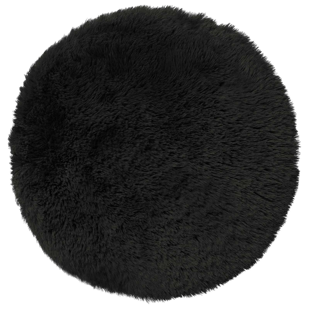 Cushion Cover 6 pcs HEERLEN Black Ø 50 cm PV Fleece