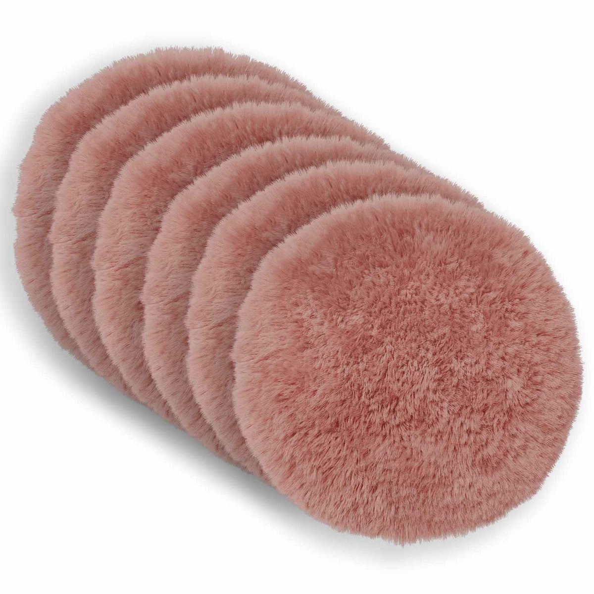 Cushion Cover 6 pcs HEERLEN Pink Ø 50 cm PV Fleece