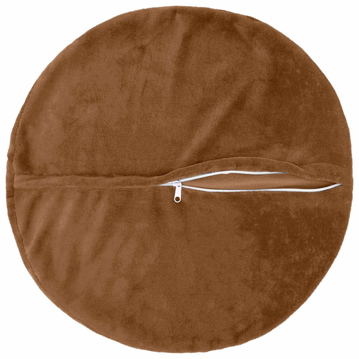 Cushion Cover 6 pcs HEERLEN Light Brown Dia. 50 cm Flannel