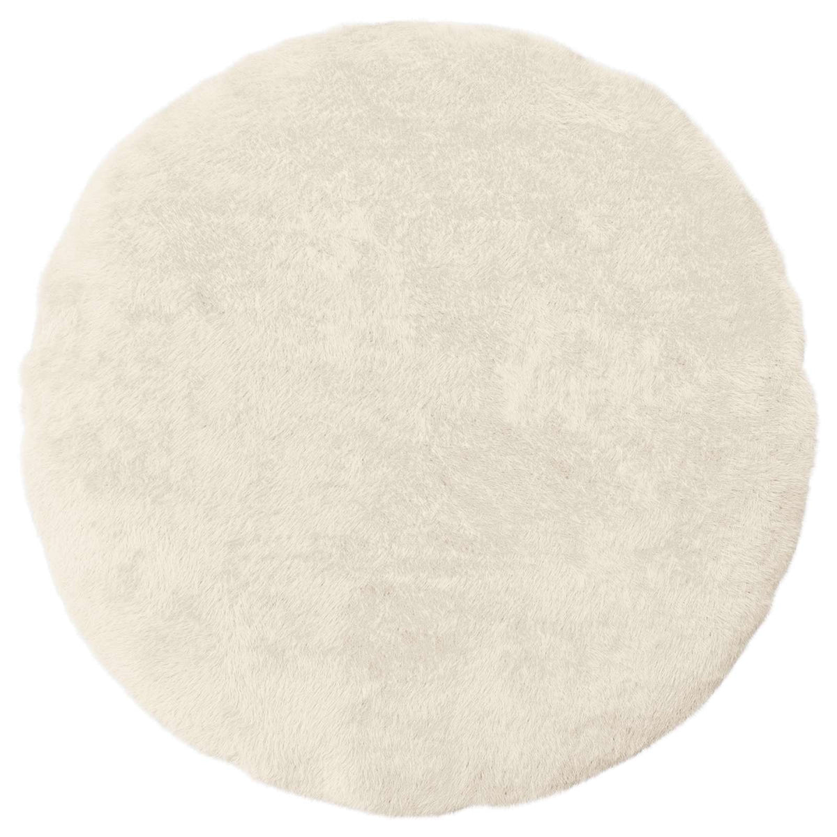 Cushion Cover 2 pcs HEERLEN White Ø 50 cm Faux Rabbit Fur