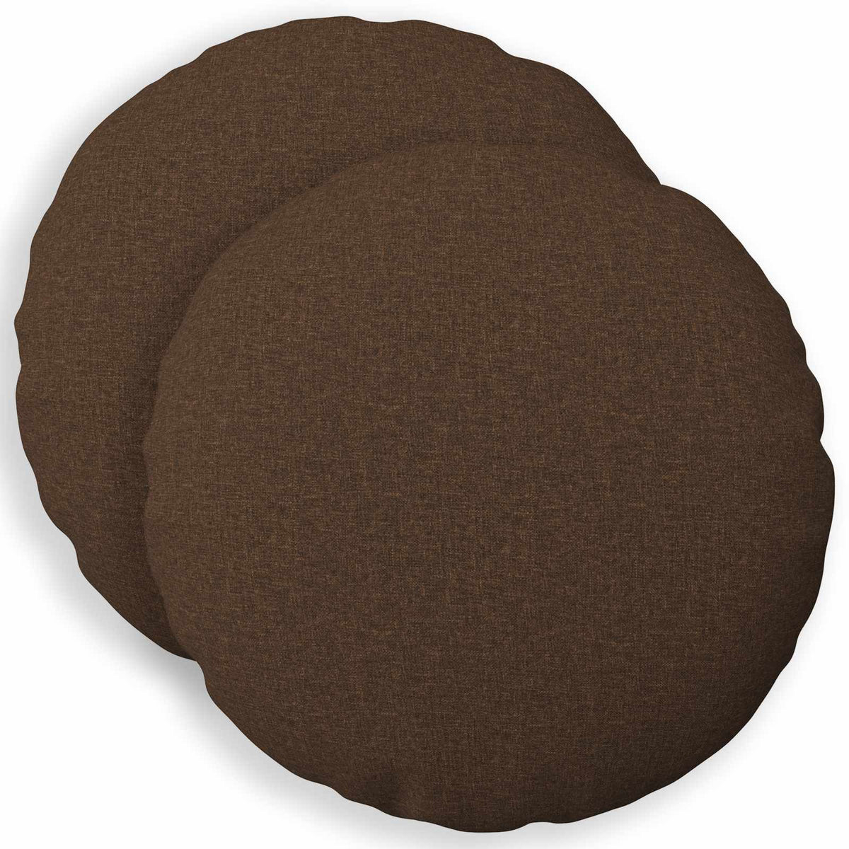 Cushion Cover 2 pcs HEERLEN Brown Ø 60 cm Fabric
