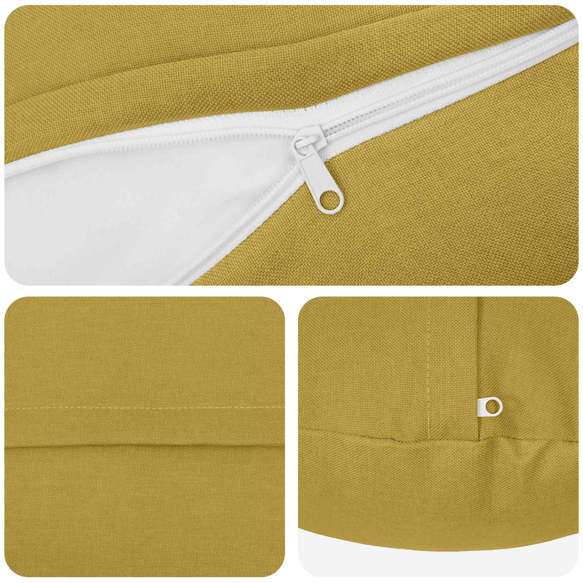 Cushion Cover 2 pcs HEERLEN Light Green Ø 60 cm Fabric