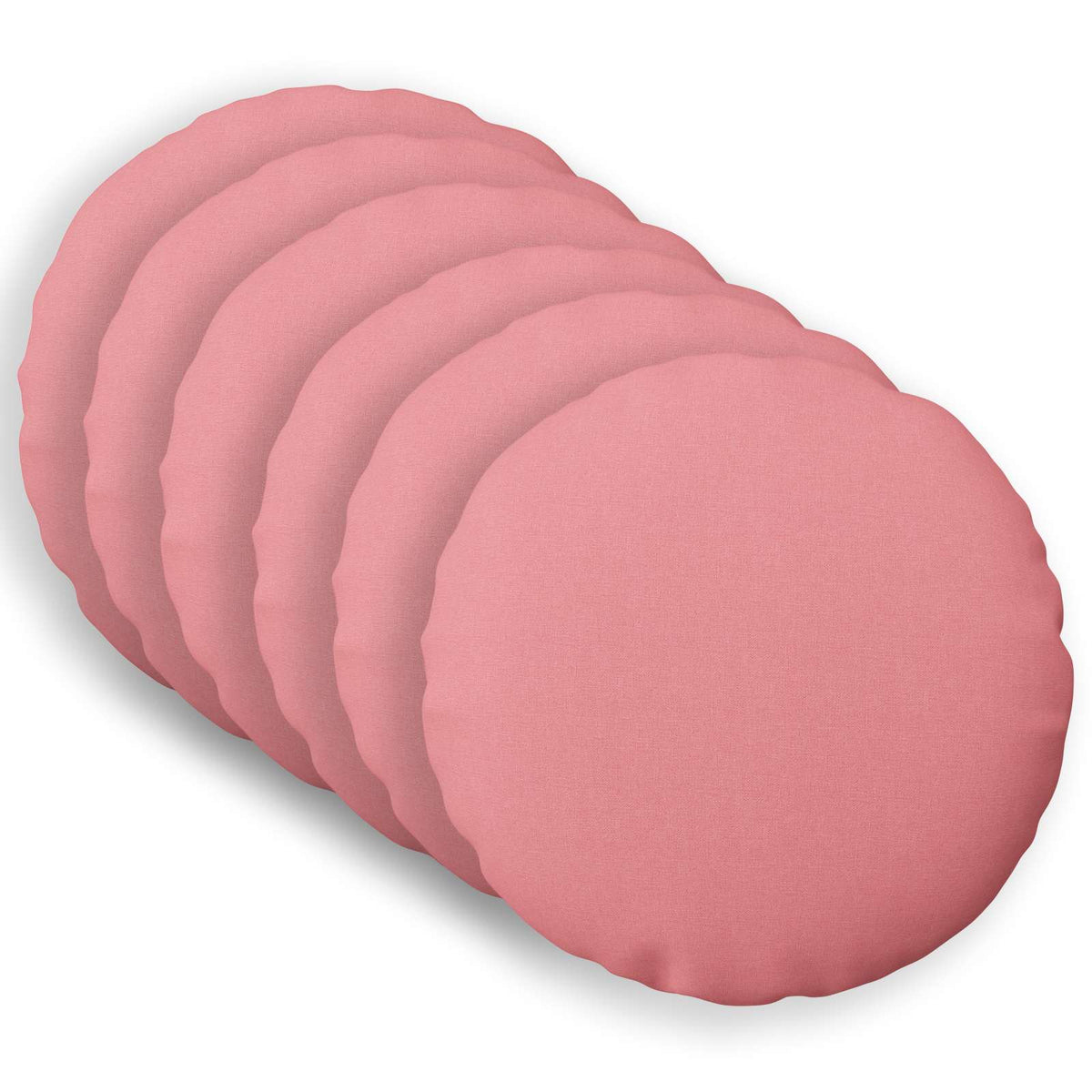Cushion Cover 6 pcs HEERLEN Pink Dia. 60 cm Fabric