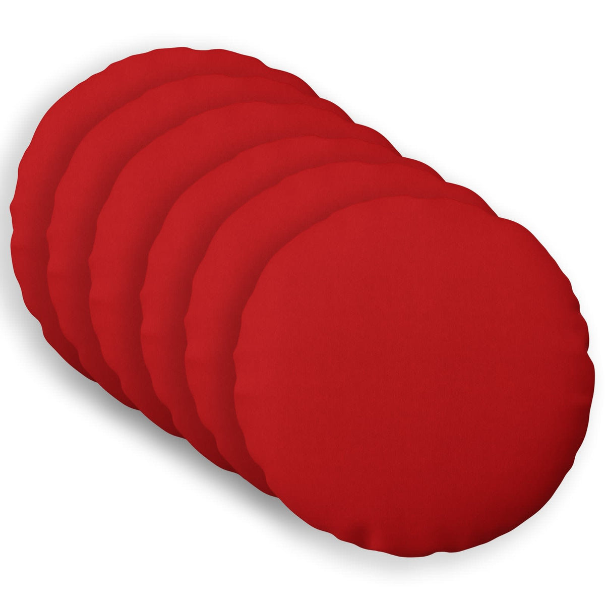 Cushion Cover 6 pcs HEERLEN Red Dia. 60 cm Fabric