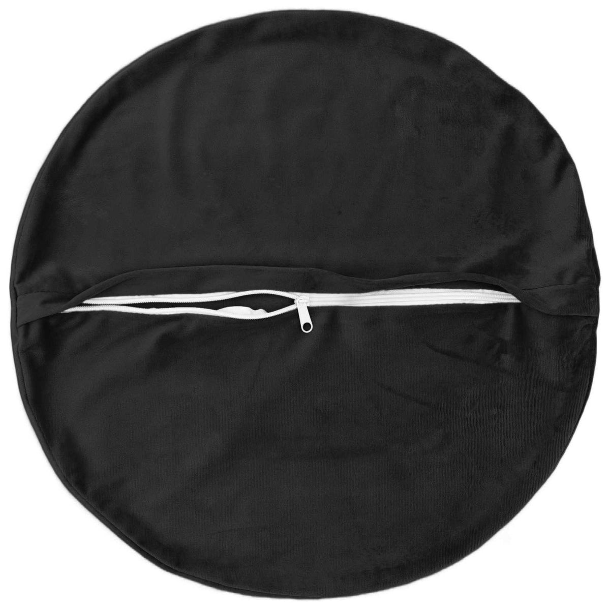 Cushion Cover 6 pcs HEERLEN Black Ø 60 cm Velvet