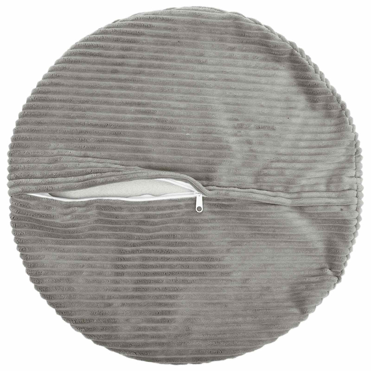 Cushion Cover 2 pcs HEERLEN Light Grey Ø 60 cm Corduroy