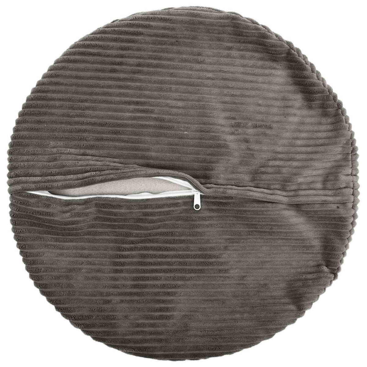 Cushion Cover 2 pcs HEERLEN Dark Grey Ø 60 cm Corduroy