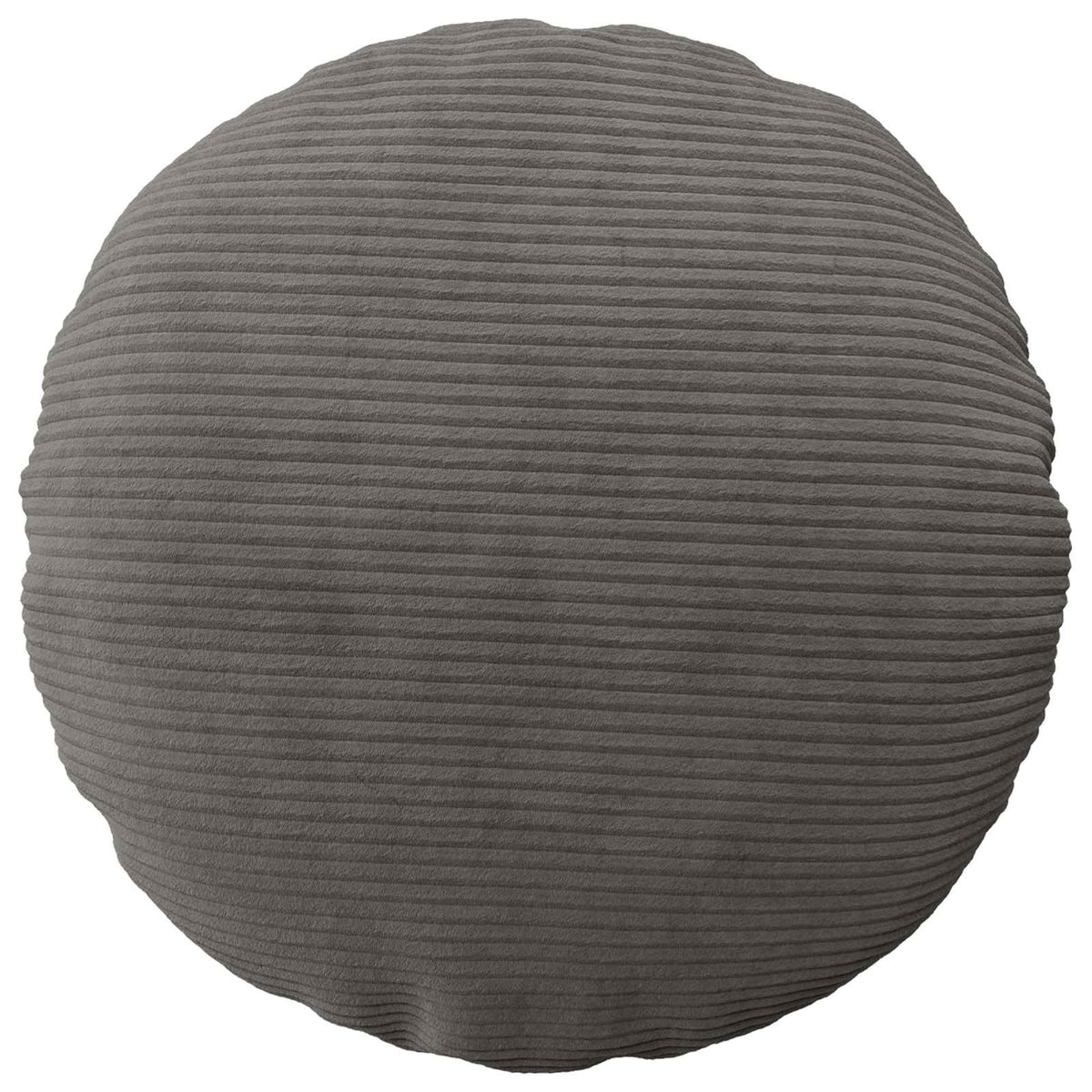 Cushion Cover 2 pcs HEERLEN Dark Grey Dia. 60 cm Corduroy