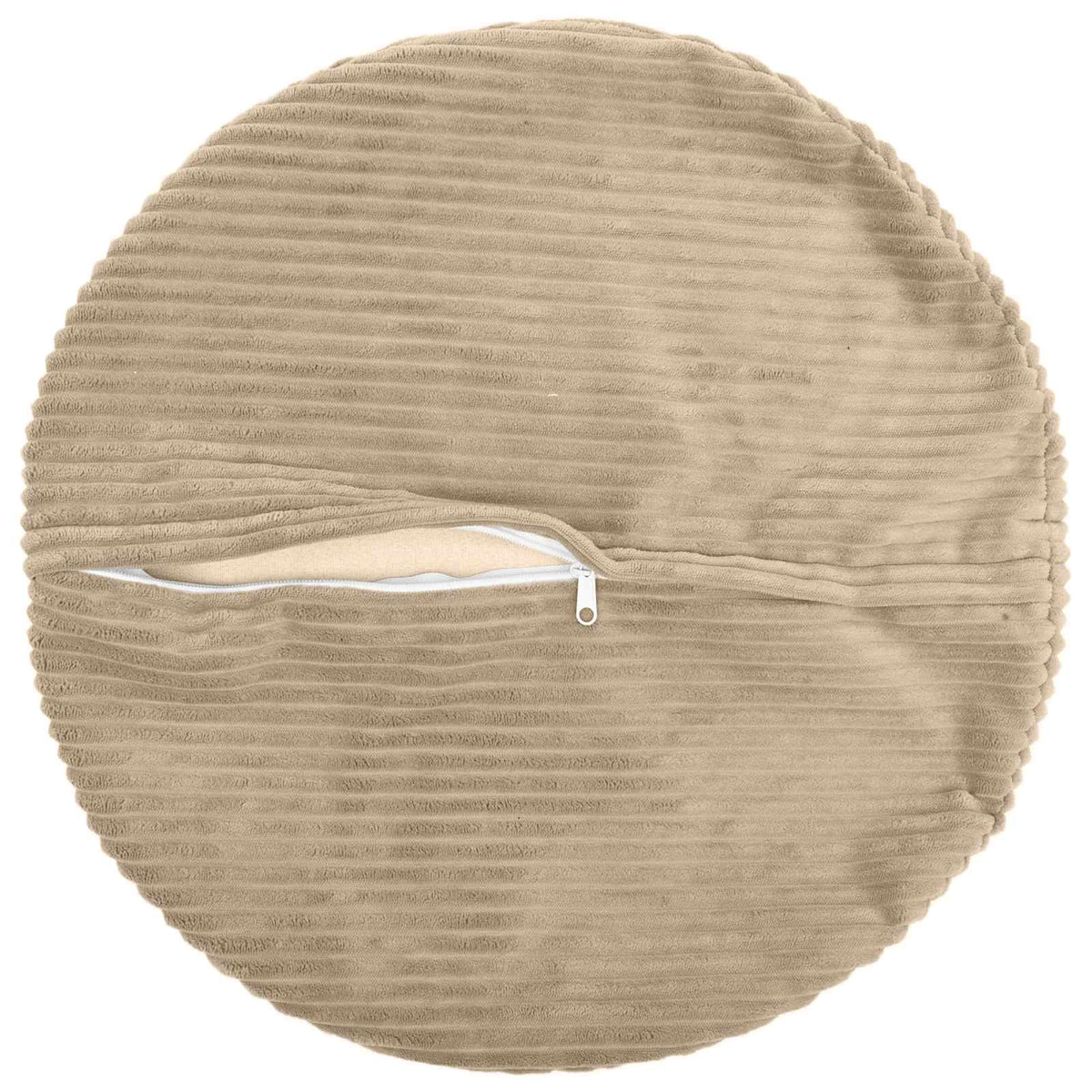 Cushion Cover 2 pcs HEERLEN Taupe Ø 60 cm Corduroy