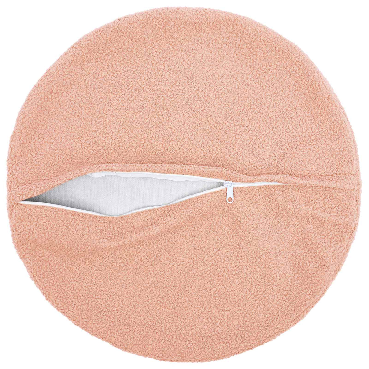 Cushion Cover 2 pcs HEERLEN Pink Ø 60 cm Bouclé