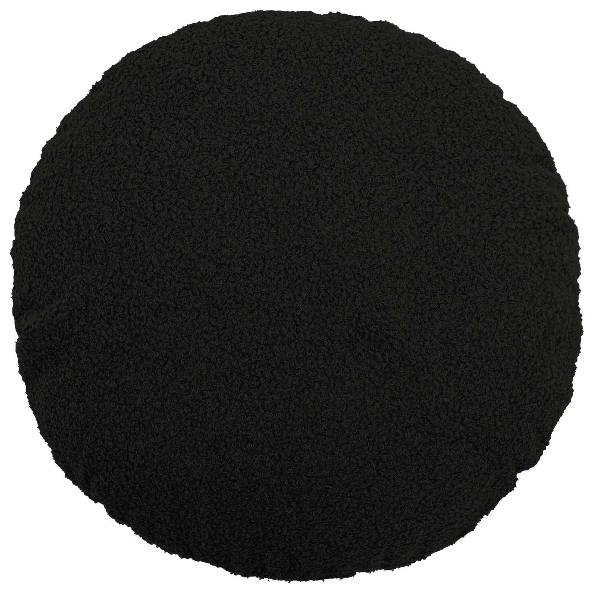 Cushion Cover 2 pcs HEERLEN Black Ø 60 cm Bouclé