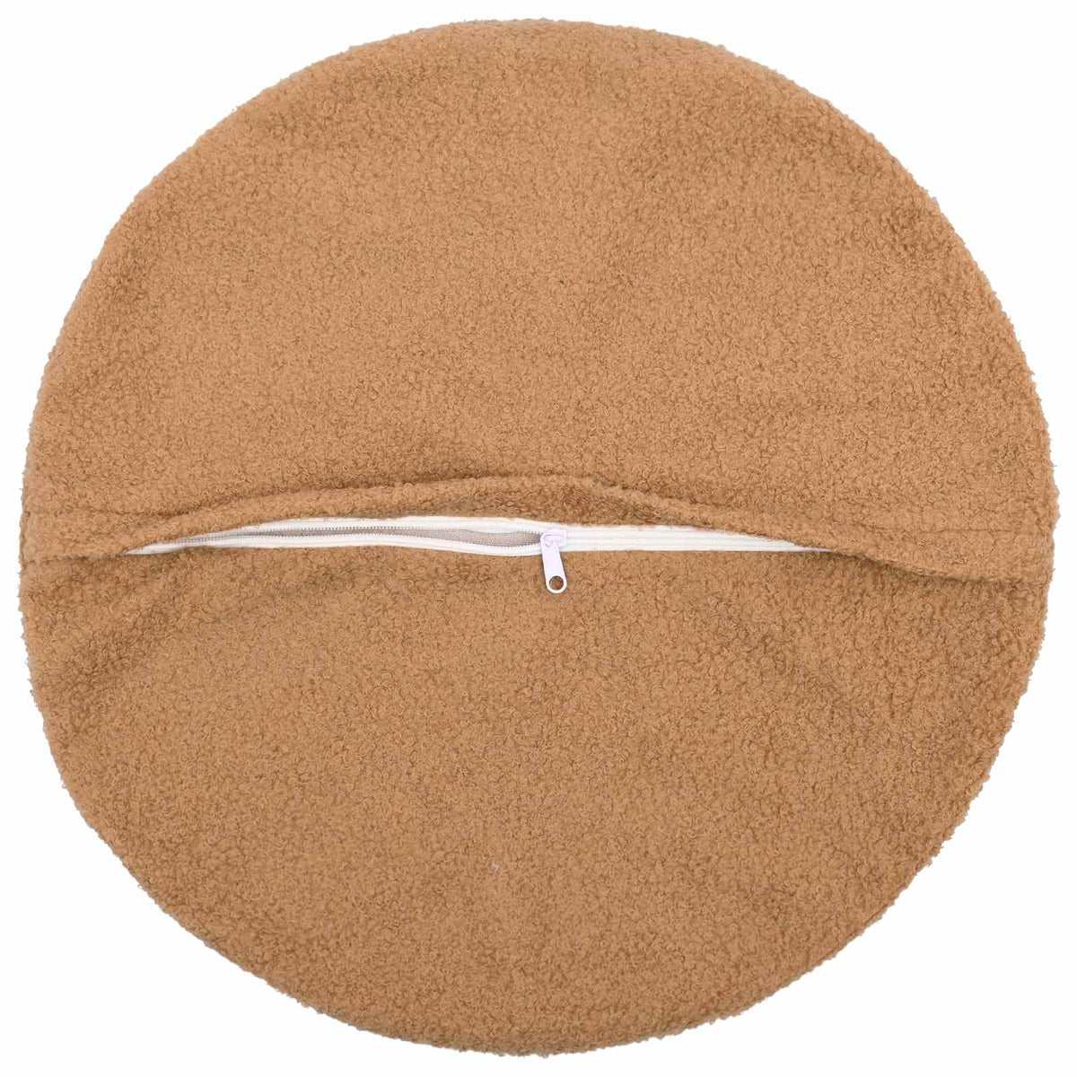 Cushion Cover 6 pcs HEERLEN Beige Dia. 60 cm Bouclé