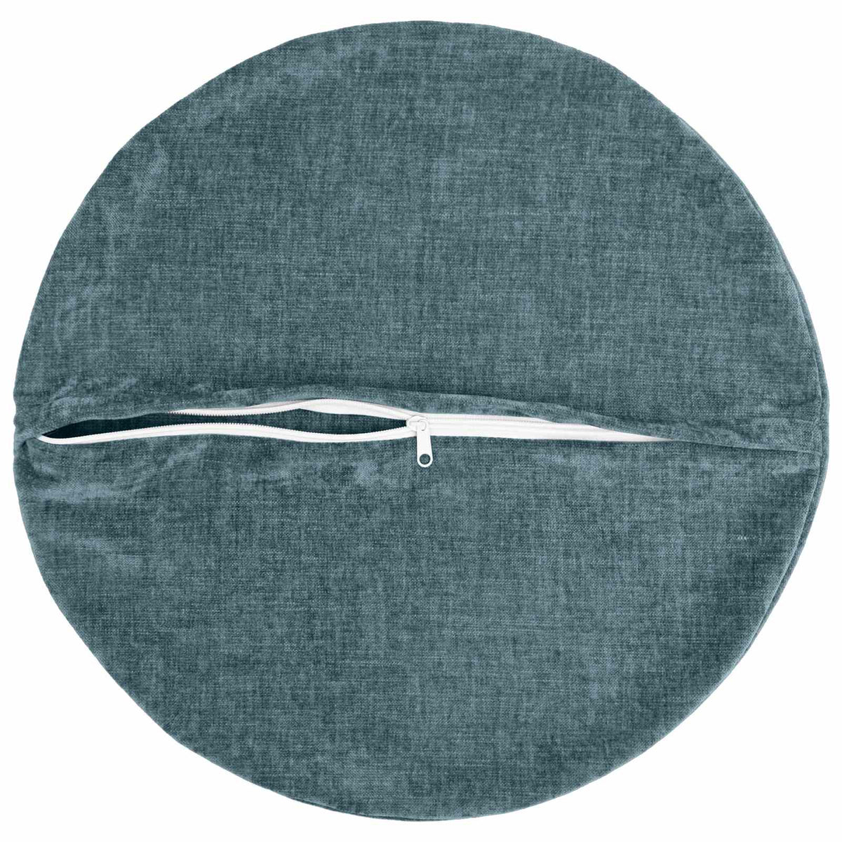 Cushion Cover 2 pcs HEERLEN Blue Ø 60 cm Chenille Fabric