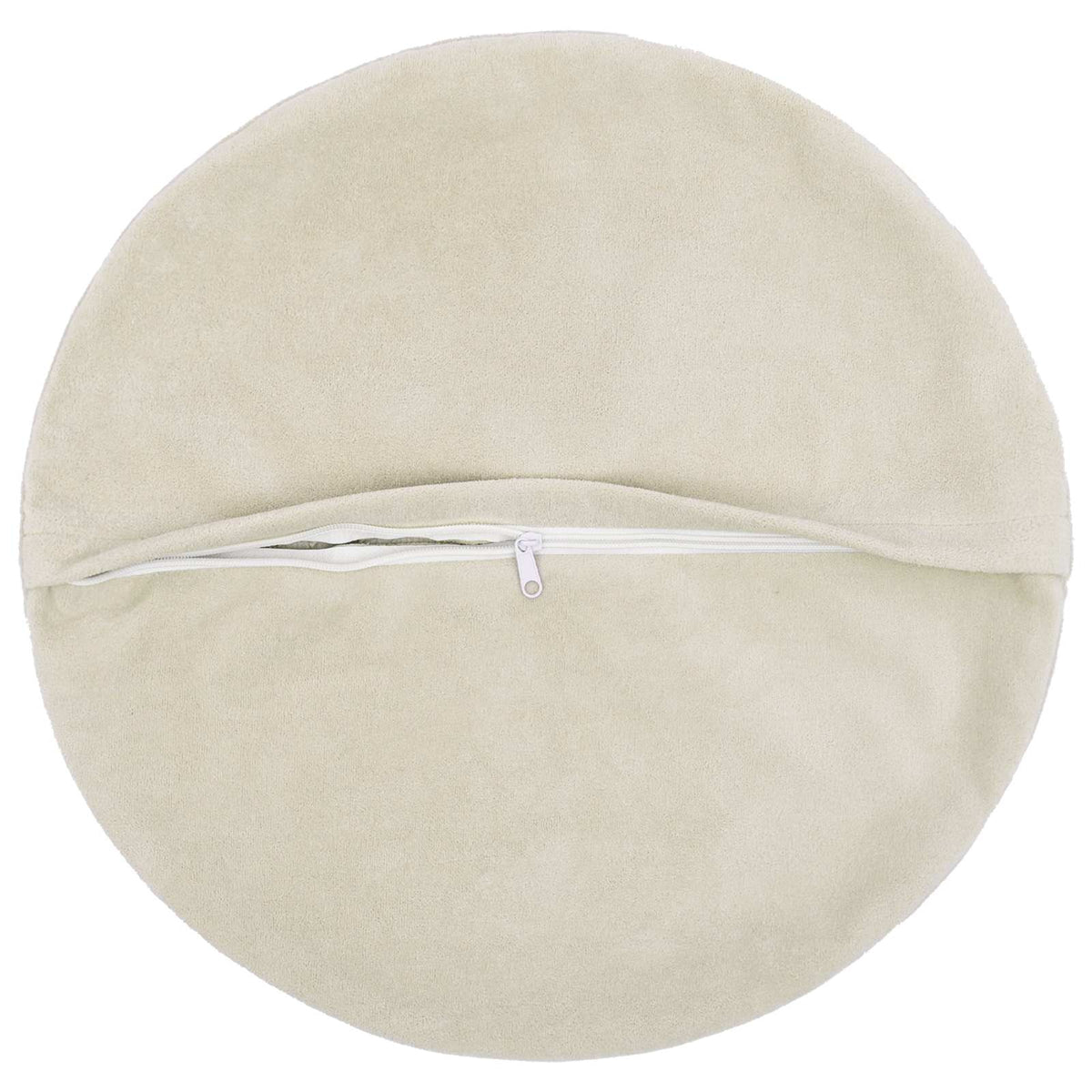 Cushion Cover 2 pcs HEERLEN Cream Ø 60 cm Microfiber Fleece