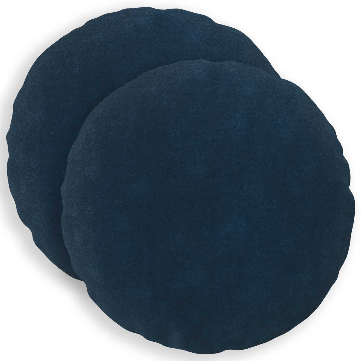Cushion Cover 2 pcs HEERLEN Blue Ø 60 cm Microfiber Fleece