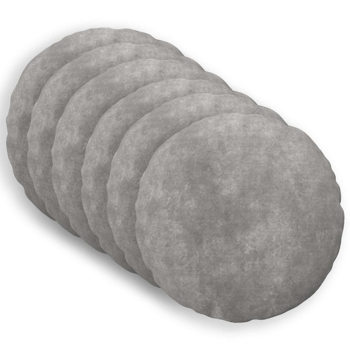 Cushion Cover 6 pcs HEERLEN Light Grey Ø 60 cm