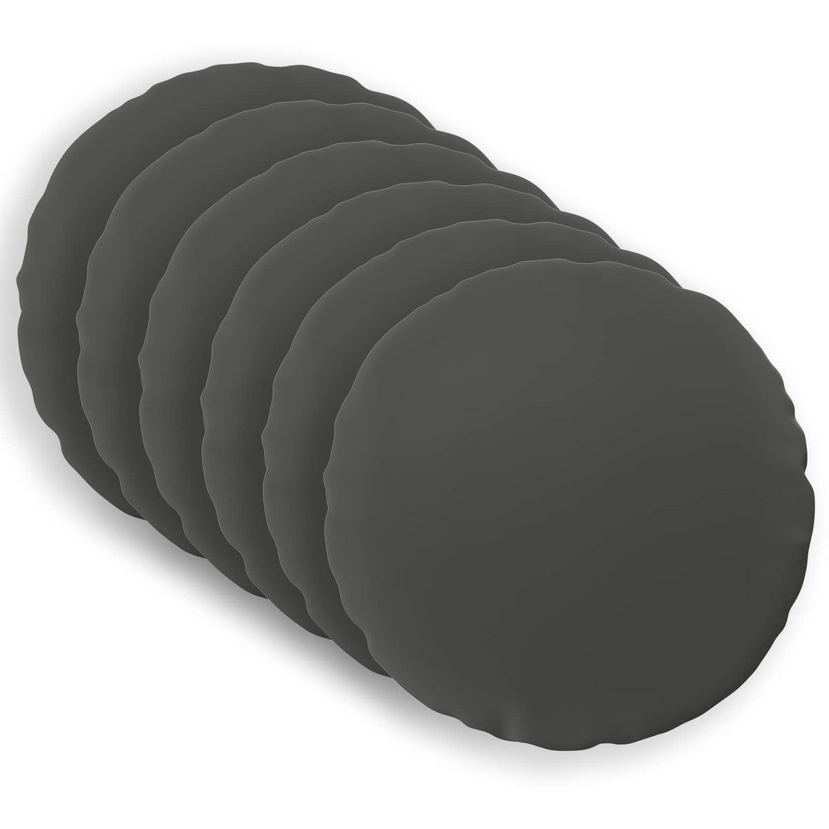 Cushion Cover 6 pcs HEERLEN Anthracite Ø 60 cm Polyester