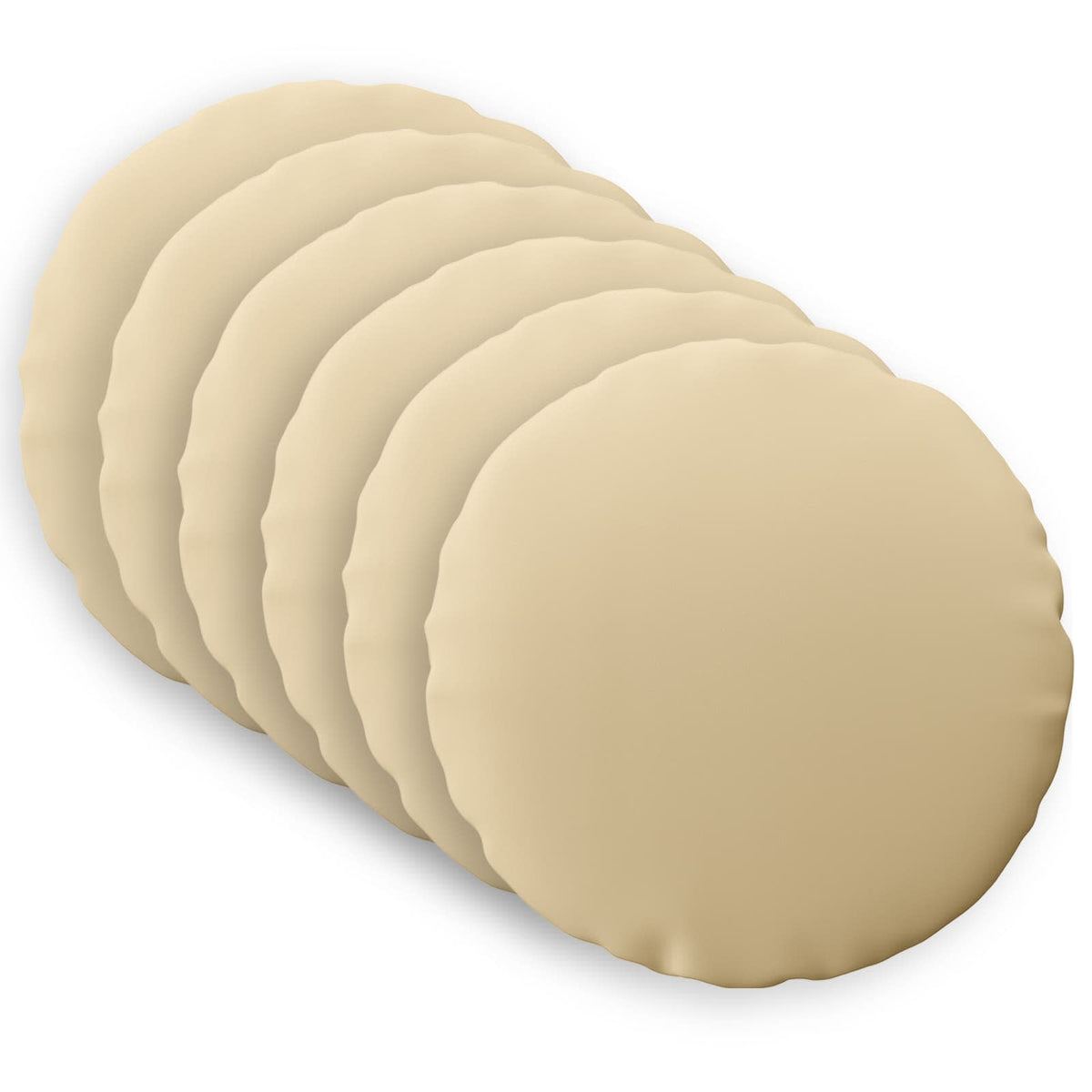 Cushion Cover 6 pcs HEERLEN Beige Ø 60 cm Polyester