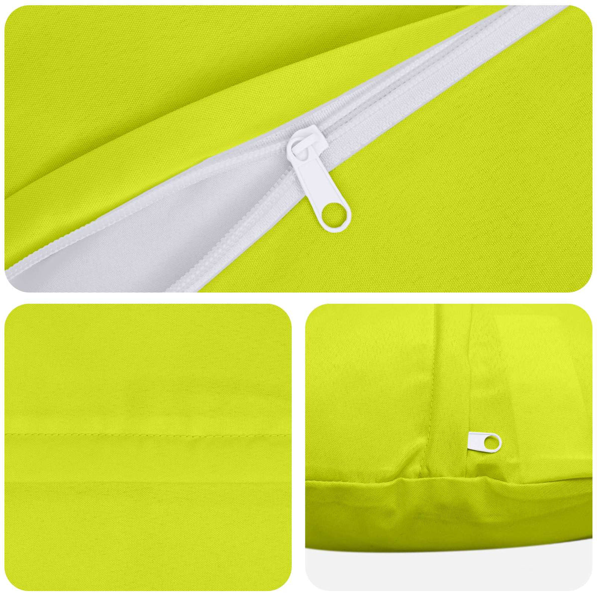 Cushion Cover 6 pcs HEERLEN Bright Green Ø 60 cm Polyester